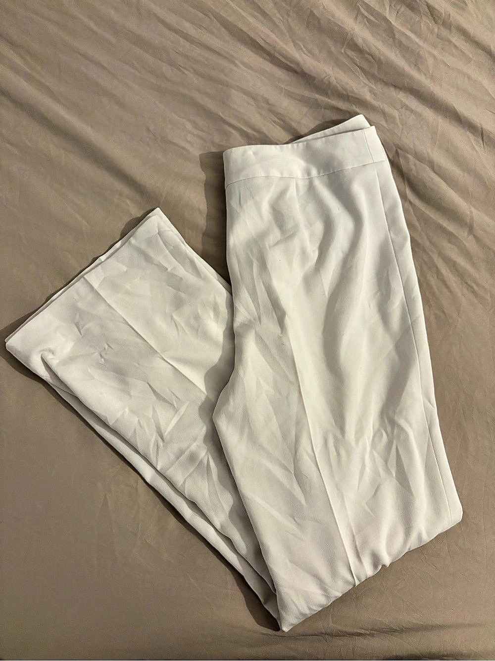 Jones New York Signature Stretch Straight Leg Pants White Size 8 Like